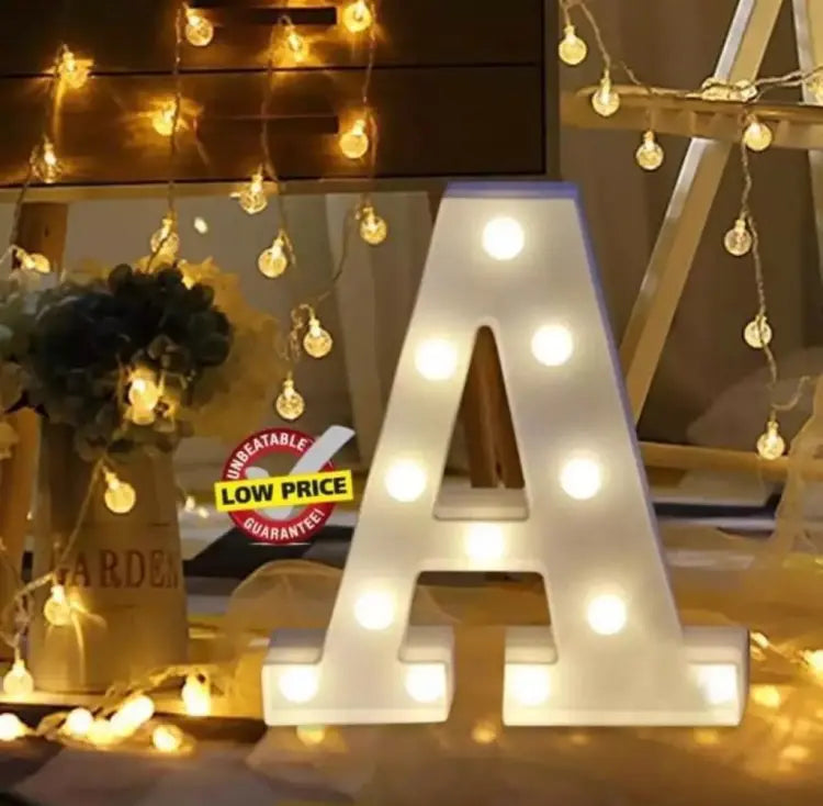 1pcs LED Alphabet Battery Operated All Led Letter A TO Z For Night Lights Wedding Birthday Party For Room and Decoration Using Without Electricity - D