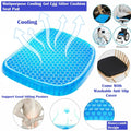 (With black cover) - Non Slip Egg Sitter Gel Seat Cushion Soft Sitting Support Pad Cushion for Car and Office Chair Seat Pads Breathable Honeycomb Bike seat foam