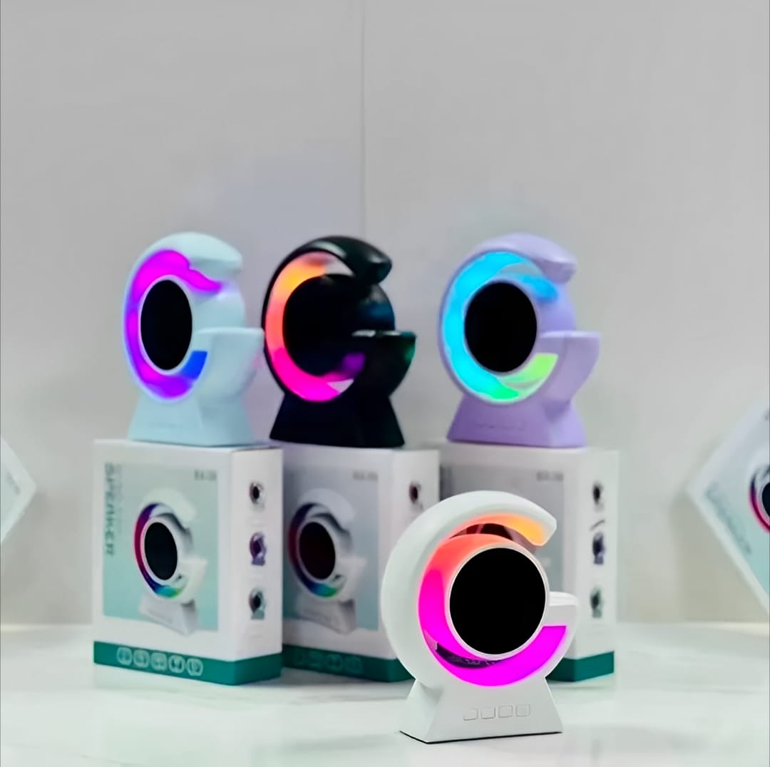 BX-39 Mini G Wireless Speaker with RGB Light & Wireless Charging – Portable Bluetooth 5.3 Speaker & Bedside Lamp