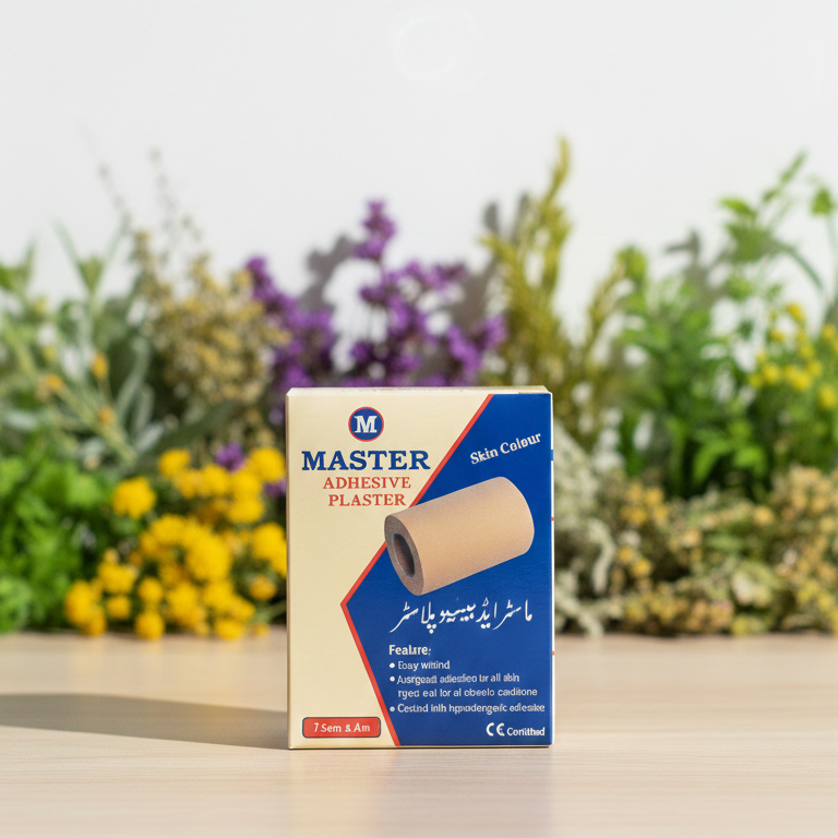 Master 3-Inch Adhesive Plaster – Strong, Breathable & Skin-Friendly Medical Tape for Wound Protection, Bandage Fixing & First-Aid Use