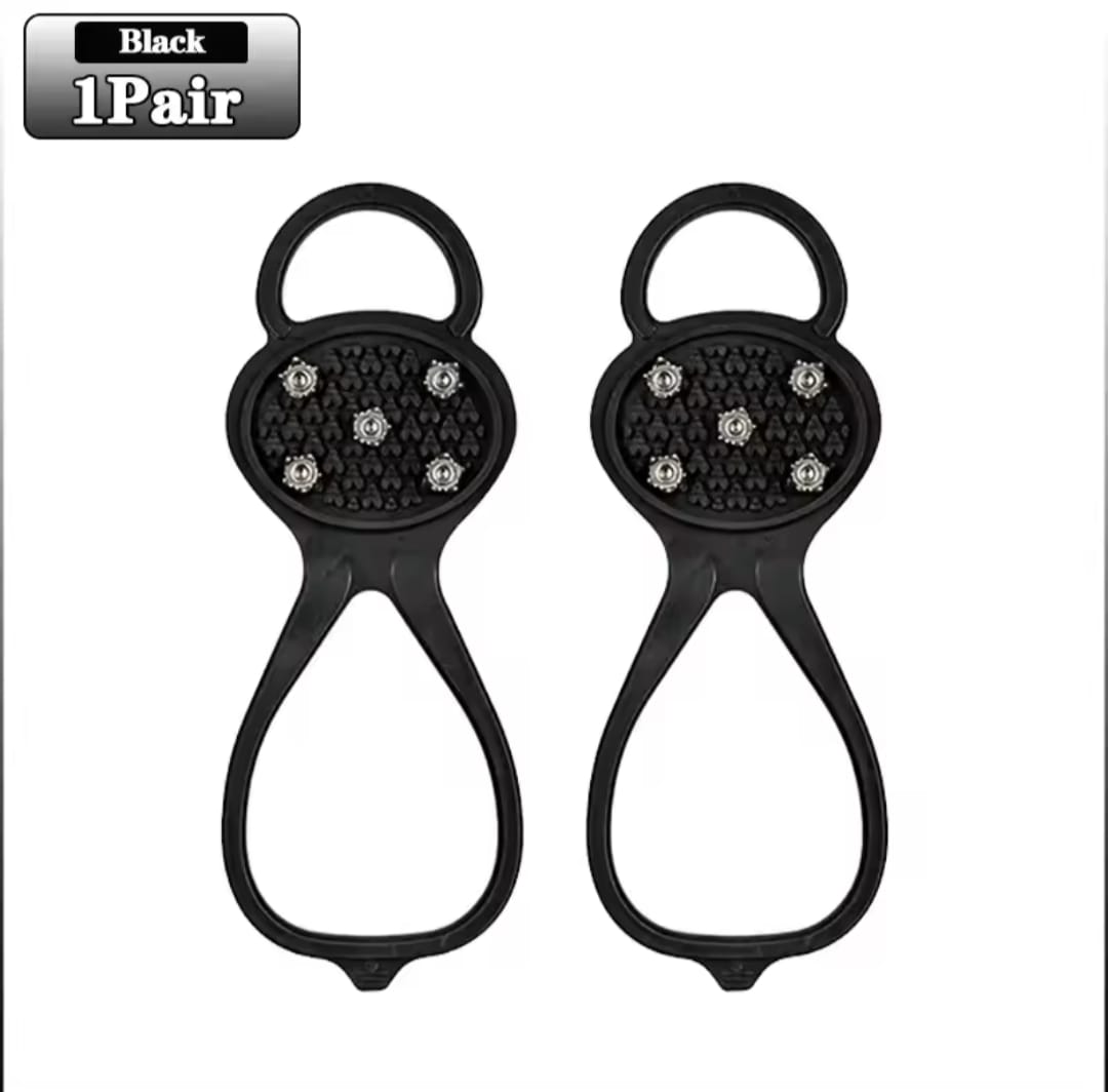 5 Studs Anti Skid Ice Snow Camping Walking Shoes Winter Safety Boots Universal Professional Climbing Crampons - 1 Pair