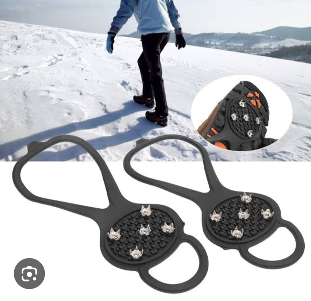 5 Studs Anti Skid Ice Snow Camping Walking Shoes Winter Safety Boots Universal Professional Climbing Crampons - 1 Pair