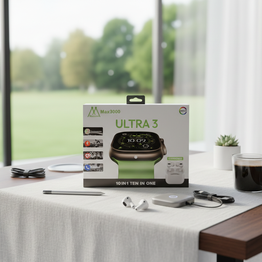 Maixinn Max3000 Ultra 3 Smart Watch With AMOLED Display And 10 In 1 Ten In One Features