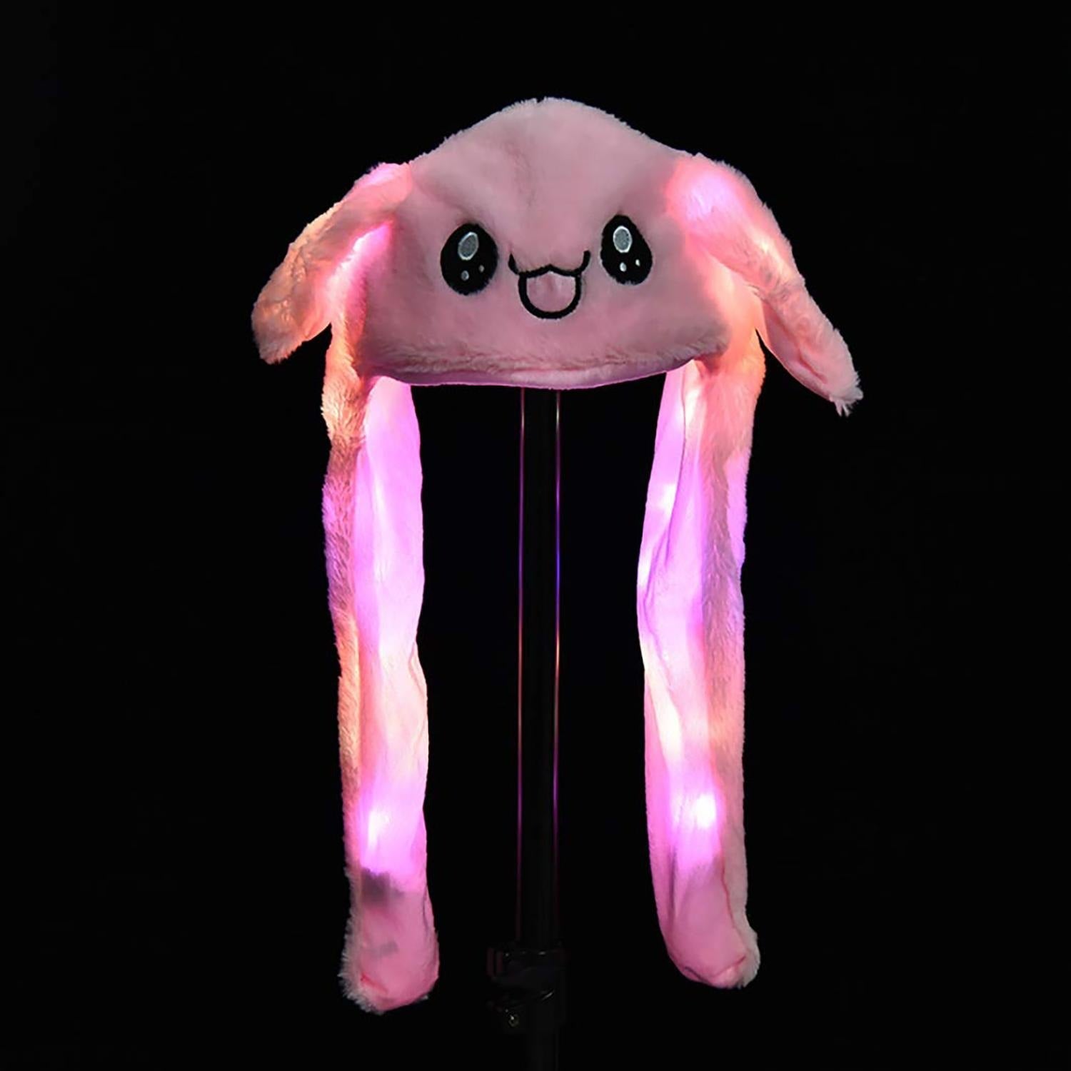 Bunny Caps: Winter Plush Ear Muffs & Ear Warmers with LED Lights (Random Colour)