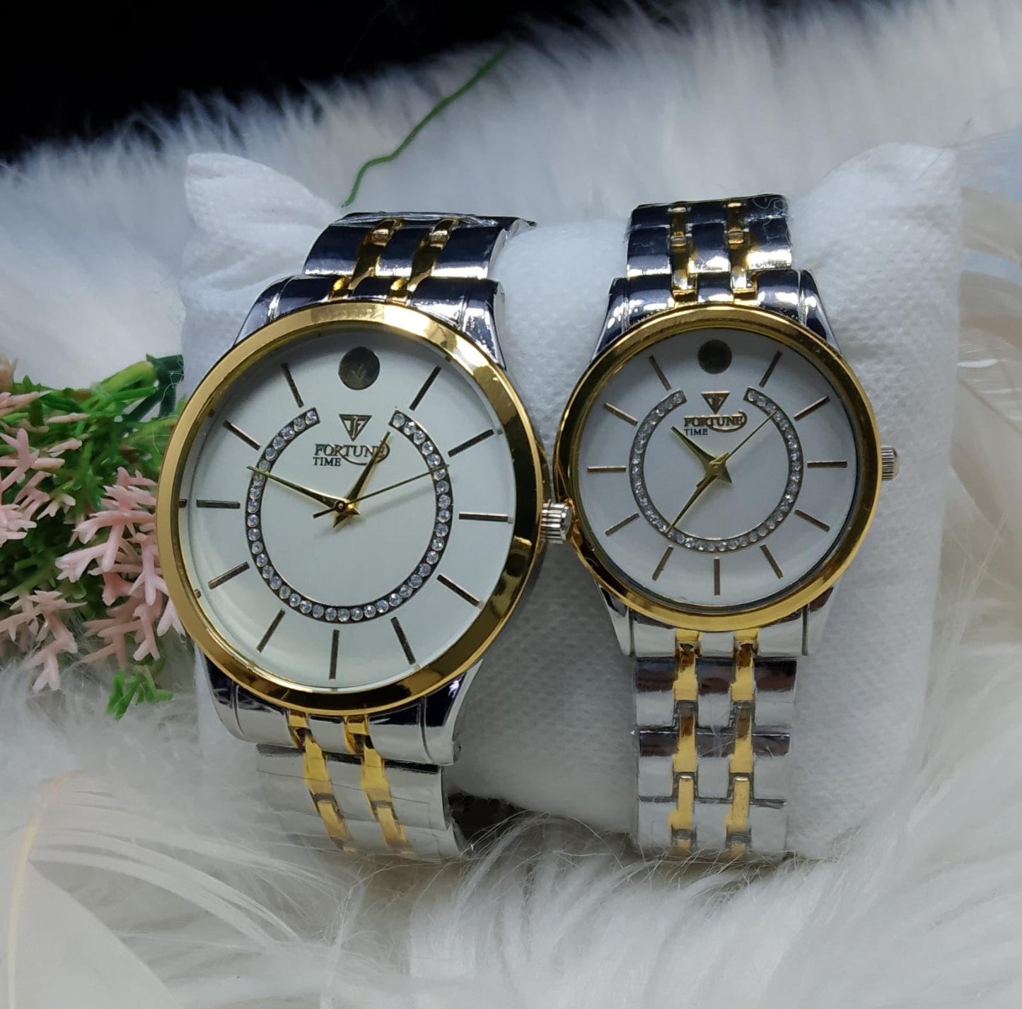 (without box )  FORTUNE TIME COUPLE WATCHES