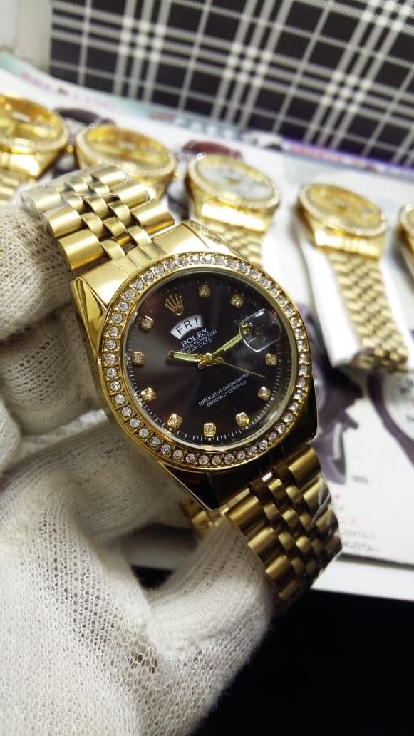 AA1 ROLEX DATE WORKING STAINLESS STEEL CHAIN