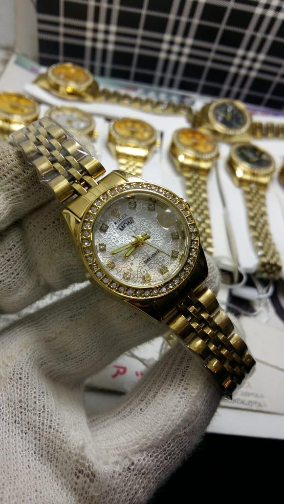 AA1 ROLEX DATE WORKING STAINLESS STEEL CHAIN