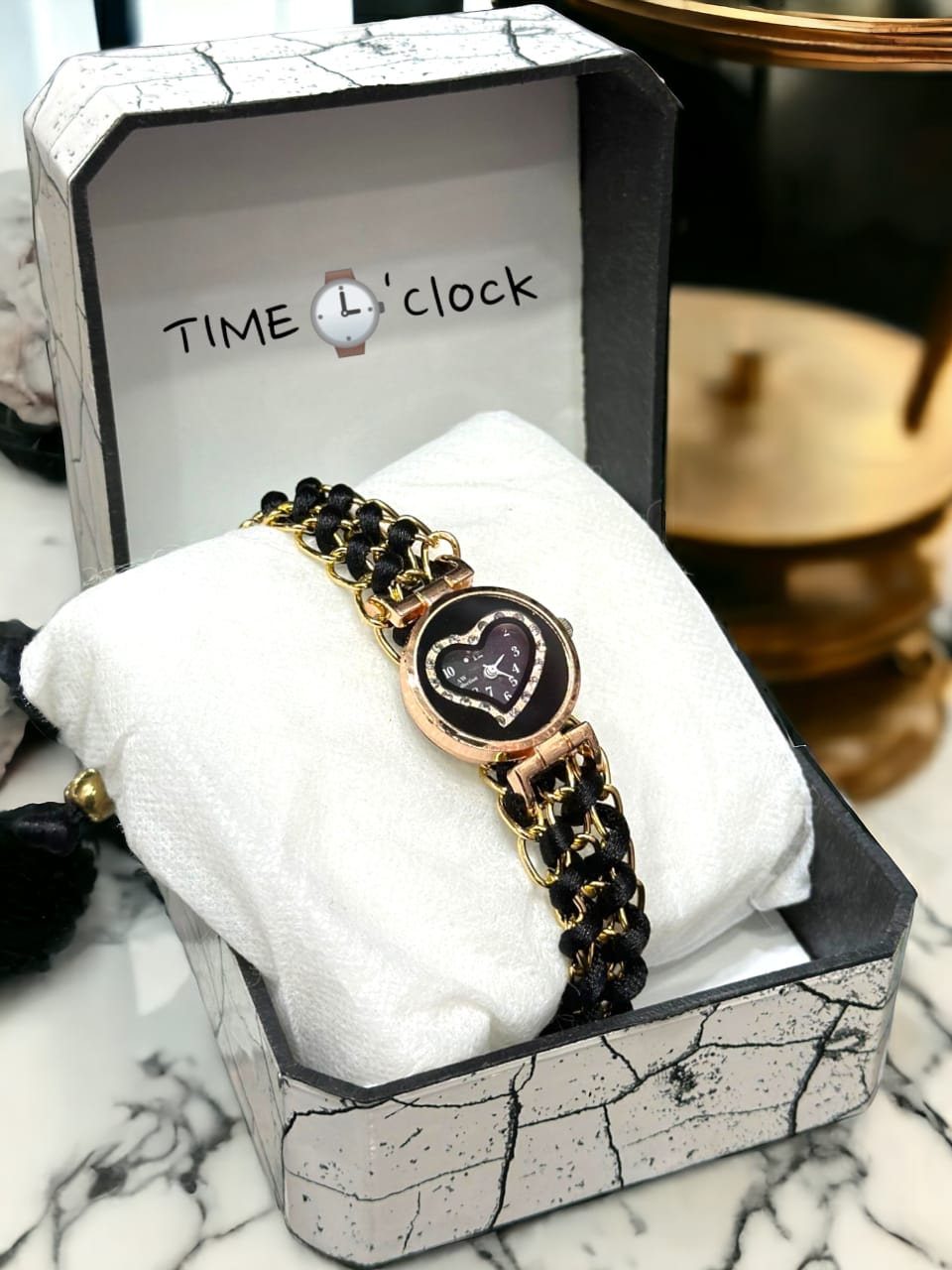 Heart Shape Bracelet Analog Watch For Girls Braided Rope Chain Strap Quartz Ladies Creative Fashion Watch